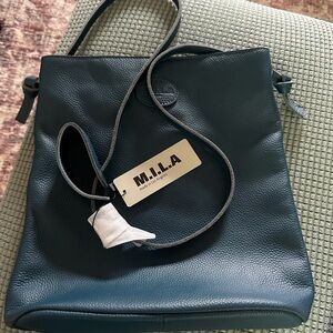 M.I.L.A. Jackie Leather Crossbody. NWT